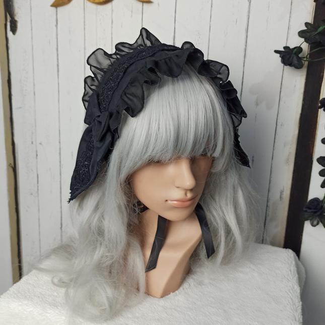 Dorotee Sweetlips - Black Baby Bunny Gothic Lolita Headdress - Etsy