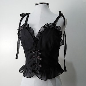 Dorotee Sweetlips - Emilie Noire Gothic Lolita Camisole Top | Custom Size Preorder
