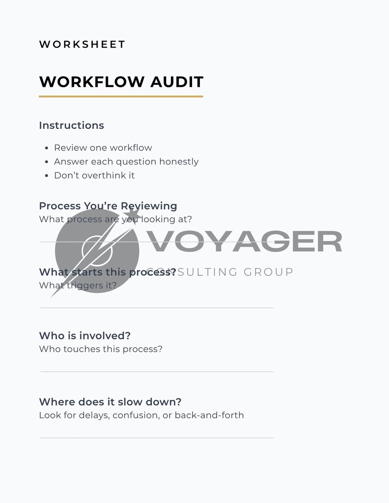 Workflow Audit Checklist | Business Process Review Operations Tool - Etsy
