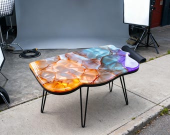 Bord Basse en résine epoxy ART ABSTRAIT