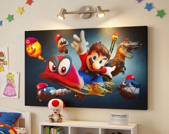 Tableau toile Super Mario Odyssey, , framed canvas, Wall Art