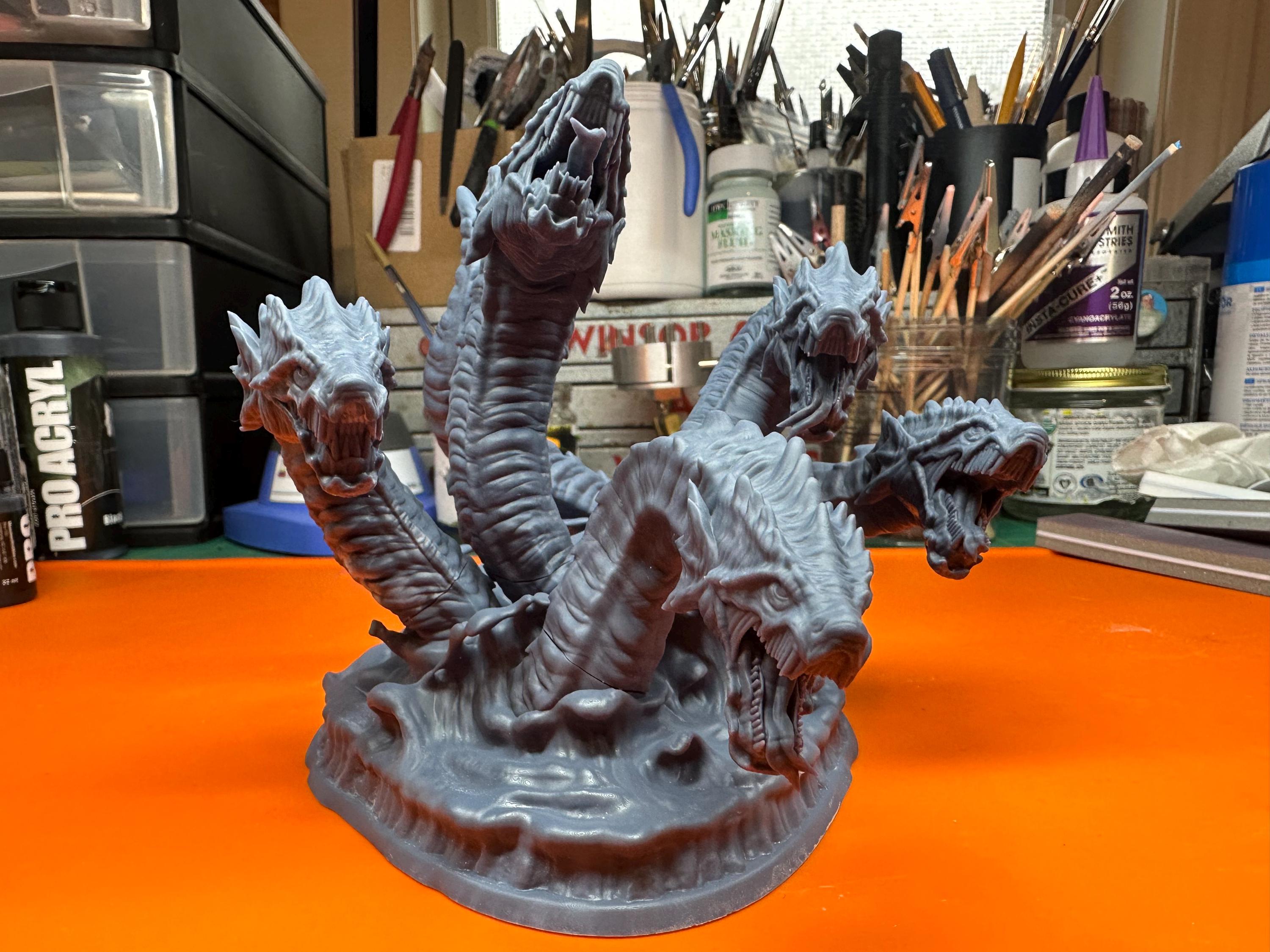 Hydra Riser Stl Detailed Hydra Figure 3D Print Model, Mythology STL, Pre-supported ...