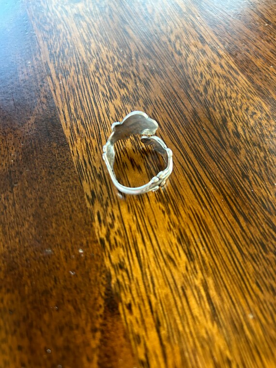 Ring, silver, double hearts wrap around ring, adj… - image 8