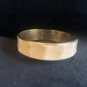 Peach and gold bangle bracelet