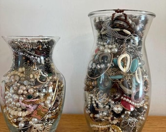 Mystery Jewelry Jar Surprise Box | Curated Mixed Jewelry Bundle | Aesthetic Gold Pearl Jewelry | Gift for Her Unboxing