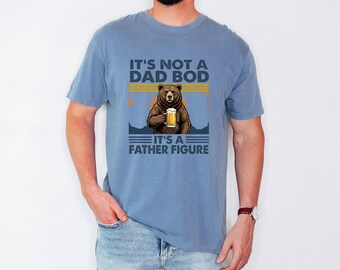 Retro Bear Beer Tee, Funny Dad Bod Shirt, Vintage Papa Apparel, Drinking Humor Top