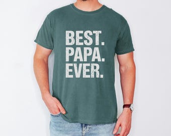 Papa Ever T-Shirt, Grunge Style Graphic Tee, Grandpa Gift