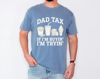 Dad Tax Retro Fast Food T-Shirt, Funny Papa Birthday Present