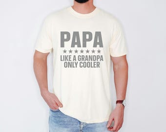 Distressed Stars Papa Tshirt, Funny Grandfather Apparel, Vintage Quote Shirt