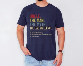Sarcastic Funcle Shirt, Retro Bad Influence Uncle Tee, Funny Brother Apparel