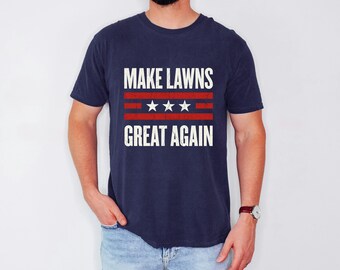 Funny Mower Shirt, Retro Yard Apparel, Dad Gardener Tee