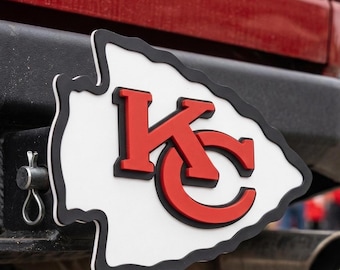 Kansas City Chiefs Arrowhead Hitch Cover | 3D Printed PETG Receiver Accessory