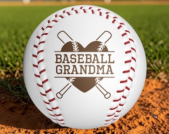 Baseball Grandma Engraved Baseball Ball Gift for Grandma Custom Baseball Gift Personalized Baseball Laser Engraved Keepsake