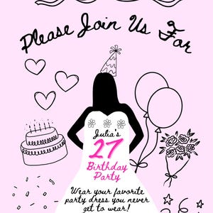 27 dresses birthday theme Doing themed parties from here on out #27dresses #romcom #party #birthday #fyp #trending #viral #girls #themedparty #pink #dresses #decoration #partyideas #90s #katherineheigl #katehudson