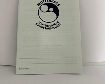 Deutscher Mutterpass Original unbeschrieben unbenutzt Neu mit 32 Seiten Schwangerschaft Geschenkidee
