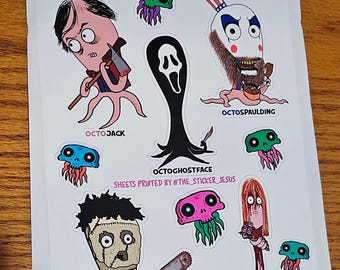 Octogoth Sticker Sheet Ghost