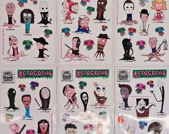 All 6 Octogoth Sticker Sheets