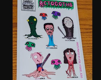 Octogoth Sticker Sheet Ash