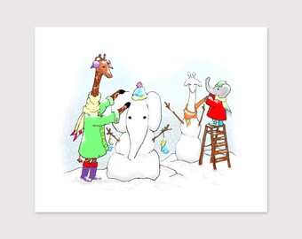 8x10 Print - Snow Creatures -