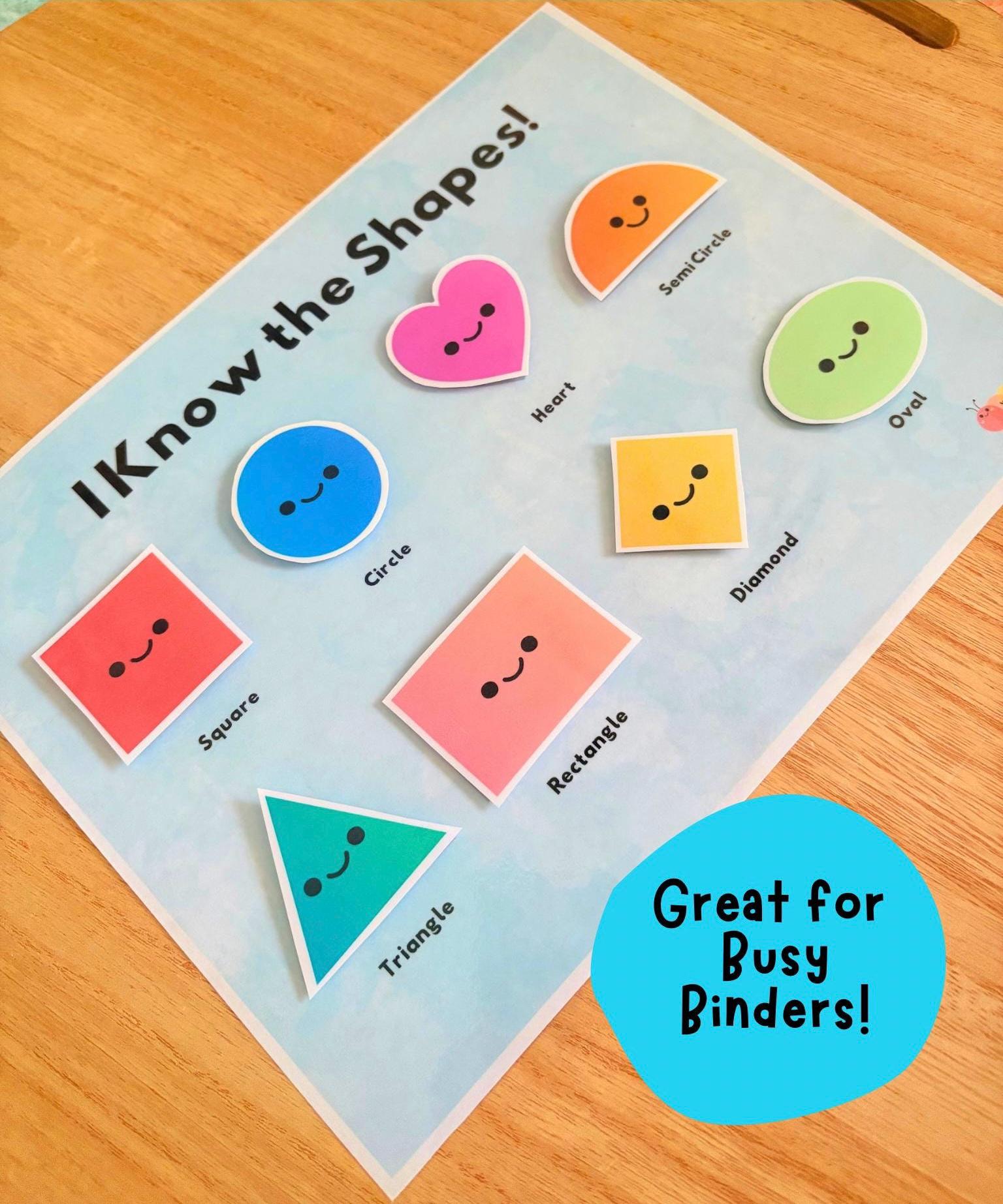 Toddler Shapes Learning Printable | Preschool Activity Chart (PDF) - Etsy