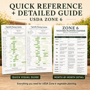 USDA Zone 6 Vegetable Planting Calendar, Planting Schedule Printable ...