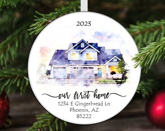 First Home Christmas Ornament, New Home Christmas Ornament, Realtor Closing Gift, Gift for House Warming, Gift for Newlyweds