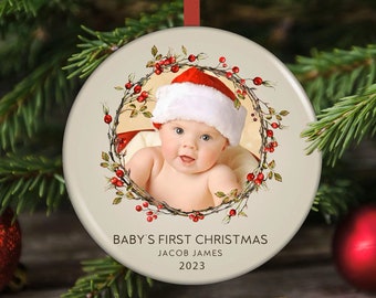 Baby's First Christmas Ornament 2023, Personalized Christmas Ornament, My First Christmas Gift, New Baby Ornament, Baby Christmas Gift