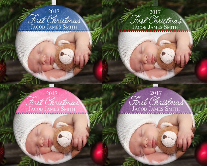 Baby's First Christmas Ornament 2023, Personalized Christmas Ornament, First Christmas Gift, New Baby Ornament, Baby Christmas Gift image 2