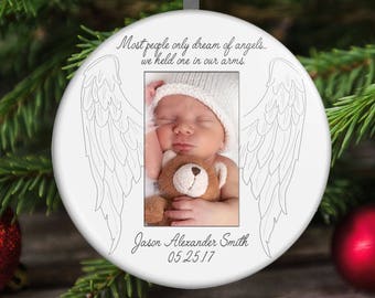Baby Loss Memorial Christmas Ornament, Angel Baby Ornament, Baby Loss Gift, Infant Loss Gift, Child Loss Ornament, Angel Wing Ornament