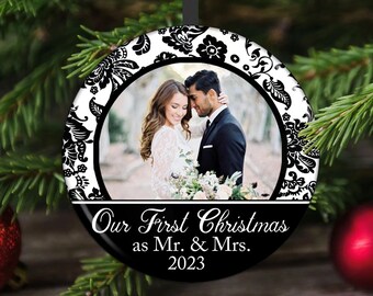 Our First Christmas as Mr. and Mrs. Ornament 2023, As Mrs. and Mrs, As Mr and Mr, Gift for Newlyweds, Our First Married Christmas Ornament