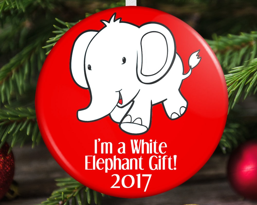 White Elephant Gift Christmas Ornament Etsy