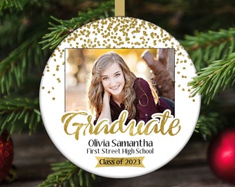 Graduation Christmas Ornament, Class of 2023 or Class of 2024 or ANY YEAR, College Graduation Ornament, High School Graduation Ornament