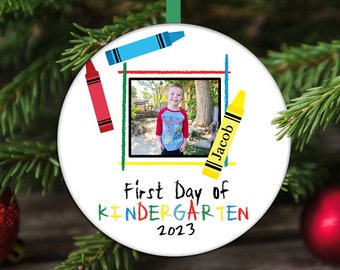 First Day of Kindergarten Christmas Ornament, First Day of School, Kindergarten Keepsake, Gift for Kindergarten, First day of Preschool