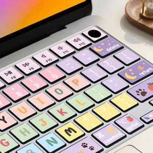 Vinyl Aufkleber MacBook M4 Magic Keyboard Accessoire Apple Magic Trackpad skin Soft Rainbow für MacBook Air 13 15 M2 M3 M5 Pro 14 16