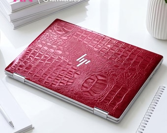 Lenovo Laptop Skin Legion 5 16IRX9 Premium beschermende wrap luxe wijnrode krokodiltextuur verfijnde lederen sticker voor Macbook HP Dell
