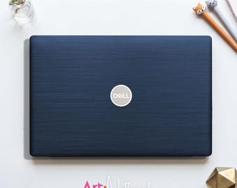 Lenovo laptop skin 16 yoga geborsteld marineblauw minimalistische metalen textuur pc-sticker voor Dell, Latitude, HP, EliteBook, MacBook, Surface, ASUS
