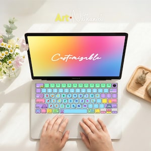 Kidcore Colorful Monster Italian Keyboard Stickers Fun Y2K Alien Laptop Decal Cute Vinyl Keyboard Skin for MacBook Air Pro 13 14 15 16