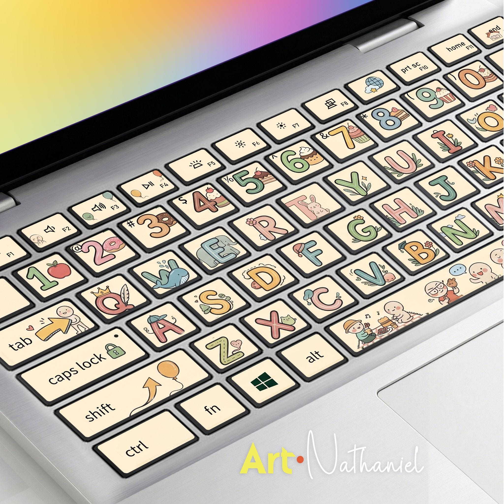 Alienware 15 Gaming Laptop Skins Keyboard Accessories Kawaii Alphabet ...