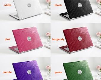 Dell Pro Max 16 premium laptop skin zwarte krokodil luxe kunstleer textuur vinyl sticker voor Latitude Inspiron Hp Probook Lenovo Legion