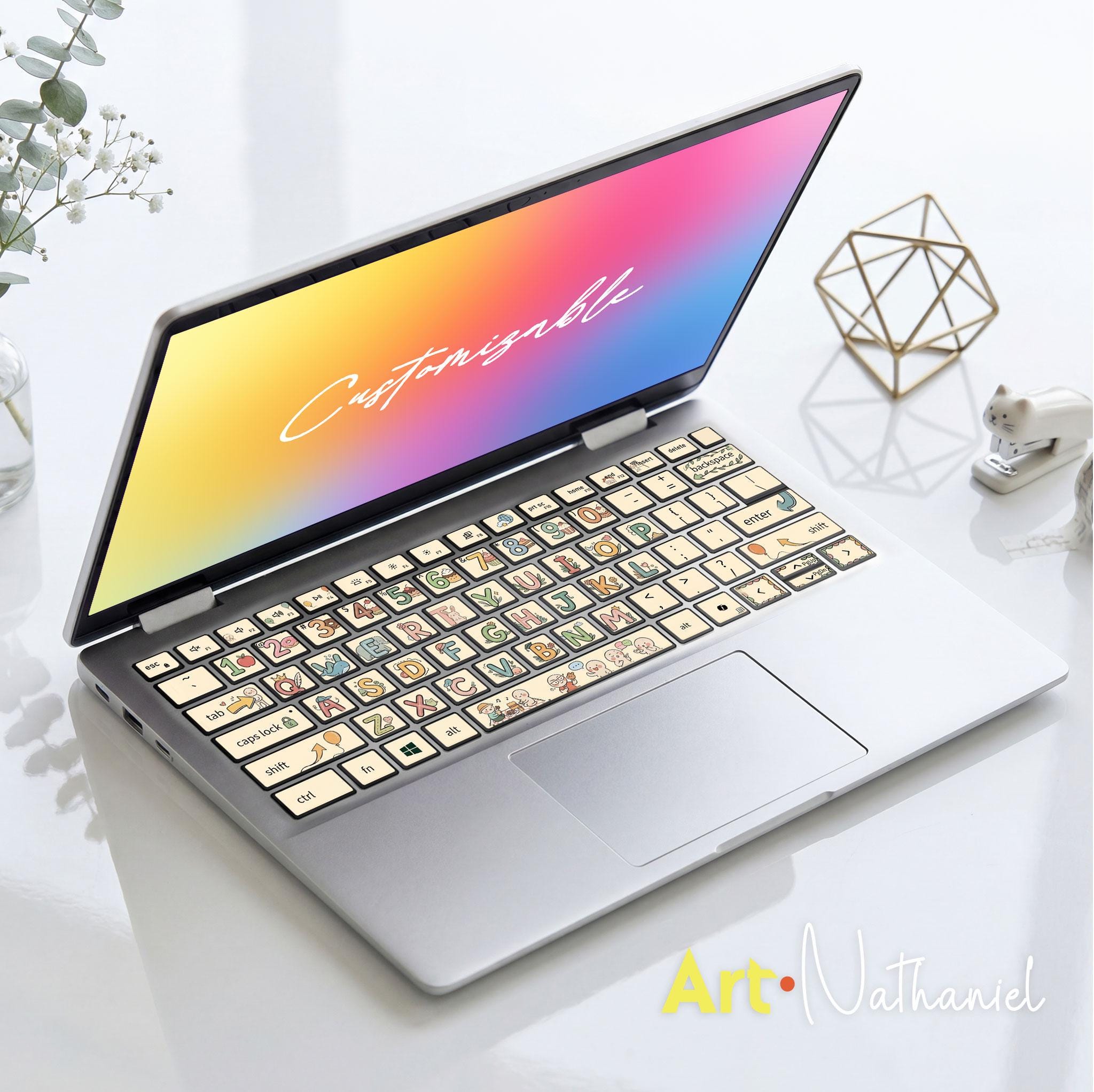 Alienware 15 Gaming Laptop Skins Keyboard Accessories Kawaii Alphabet ...