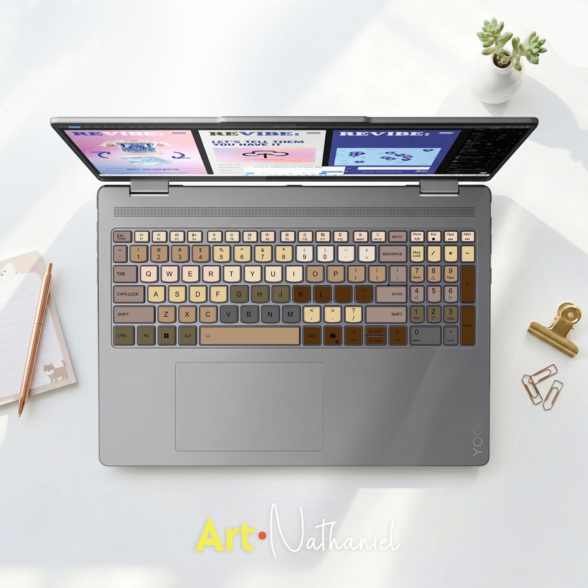 Lenovo Keyboard Skin, Coffee Gradient Vinyl Decal, Italian AZERTY ...