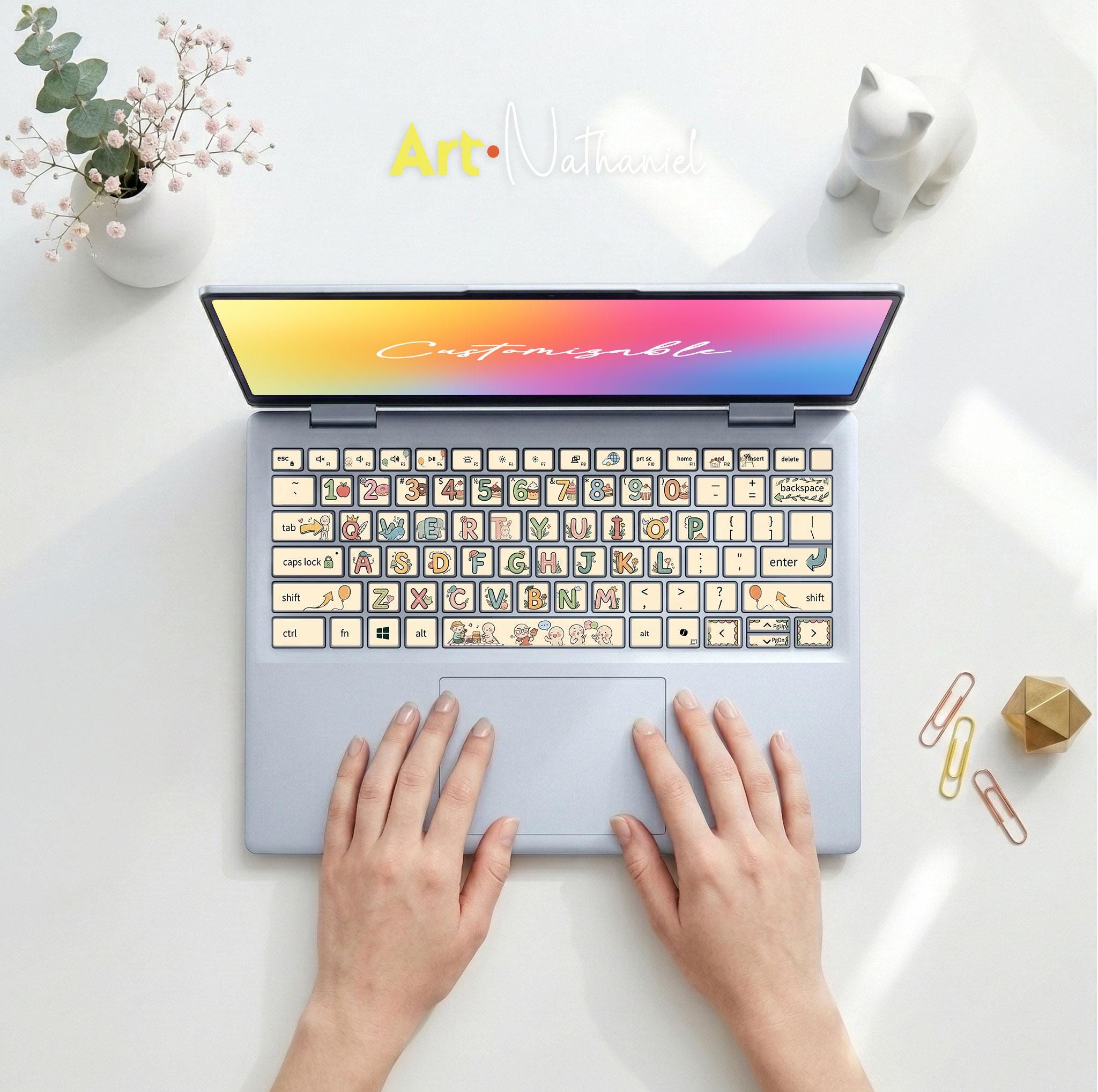 Alienware 15 Gaming Laptop Skins Keyboard Accessories Kawaii Alphabet ...