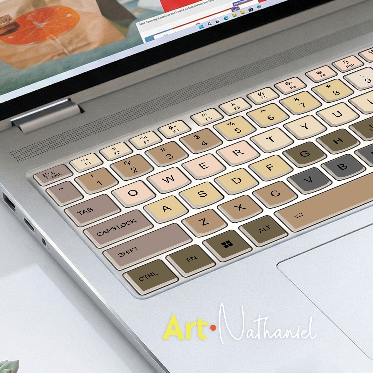 Lenovo Keyboard Skin, Coffee Gradient Vinyl Decal, Italian AZERTY ...