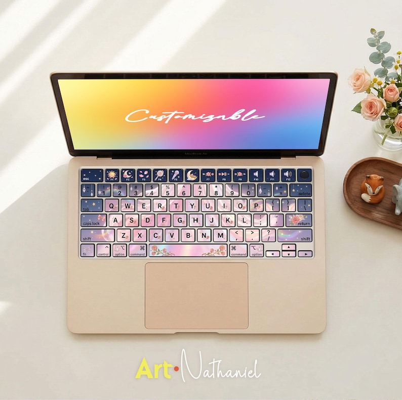 Keyboard Stickers Personalised Magical Girl Fairycore Laptop Decal Pink — free download