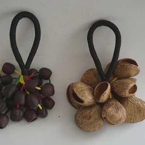 Nussschalen-Shaker-Pack, natürliche Samenkapsel-Perkussion, Handshaker-Rasseln, Maraca-Musikinstrument
