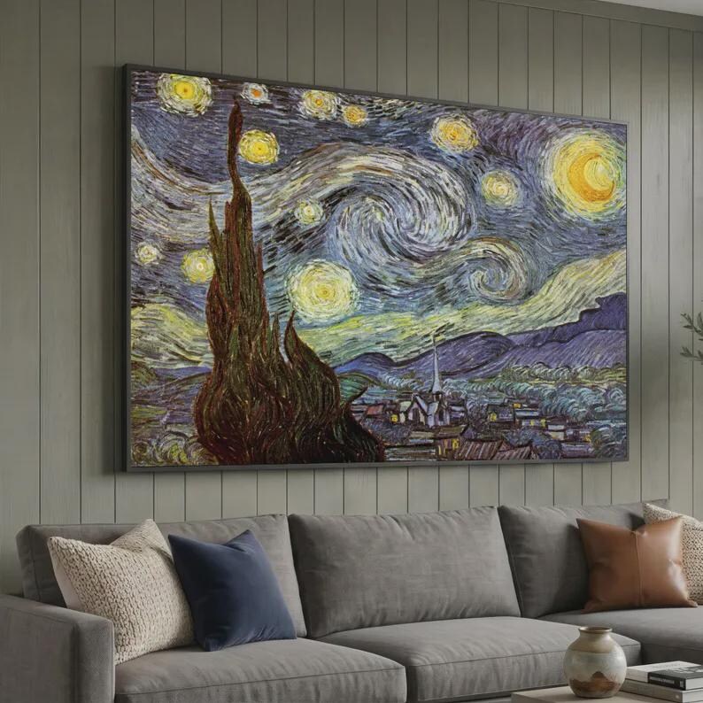 Vincent Van Gogh Starry Night Canvas Print, Famous Classic Fine Art ...