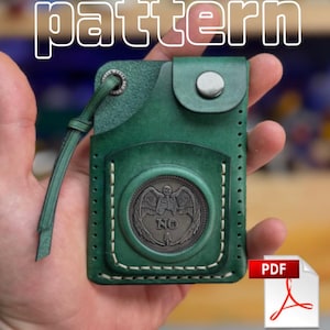 Leather Cardholder PDF Pattern | Coin Pocket Wallet Pattern | DIY Leathercraft Template | Instant Download | Video Tutorial