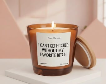 Bridesmaid Proposal Candle, Funny Bachelorette Gift, Floral Scented Soy Wax Candle