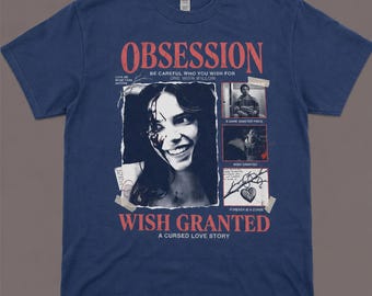 Obsession 2026 Gothic Horror Graphic Vintage  Shirt| 90s Grunge Band Tee | Unisex Cotton Shirt