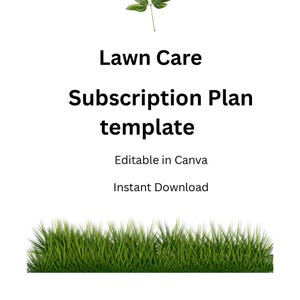 Lawn Care Subscription Template Editable Canva Instant Download image 1